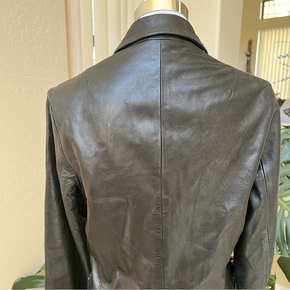 COACH Butter Soft Leather Black Blazer Jacket S $595 - Picture 7 of 14